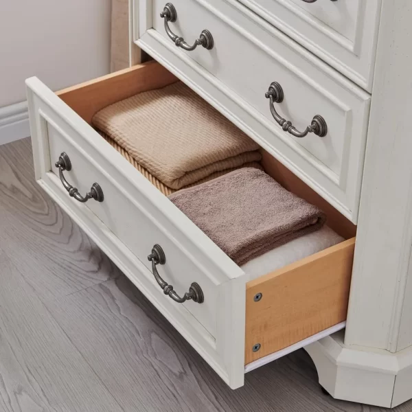 48" Tall Wood Rustic Chest of Drawers, Farmhouse 5 Drawers Dresser, Storage Dressers Organizer for Bedroom - Image 4