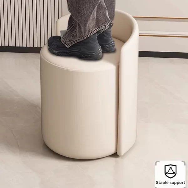 Nordic Makeup Stools, Household Bedroom Makeup Stools, Minimalist Modern Dressing Table Stools, Backrests, Shoe Changing Stools - Image 4