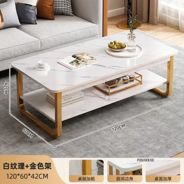 Italian Coffee Table Minimalist Square Nordic Tea Side Table Living Room Furniture Home Hotel Decor Modern Center Tables - Image 7