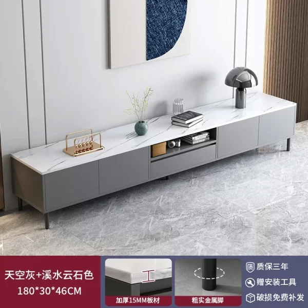 Black Storage Tv Stand Premium Simple Luxury Minimalist Tv Cabinet Simple Stylish Mobili Per La Casa Living Room Furniture - Image 9