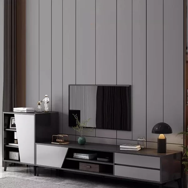 Black Storage Tv Stand Premium Simple Luxury Minimalist Tv Cabinet Simple Stylish Mobili Per La Casa Living Room Furniture - Image 4