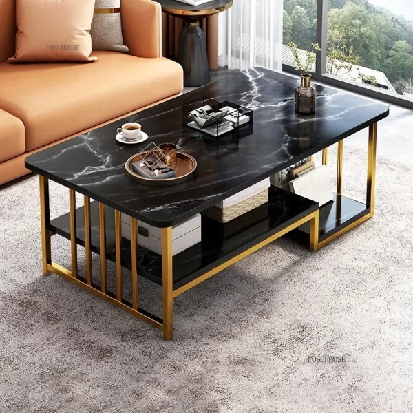 Italian Coffee Table Minimalist Square Nordic Tea Side Table Living Room Furniture Home Hotel Decor Modern Center Tables - Image 5
