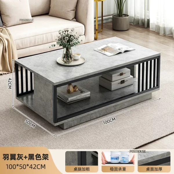 Italian Coffee Table Minimalist Square Nordic Tea Side Table Living Room Furniture Home Hotel Decor Modern Center Tables - Image 21