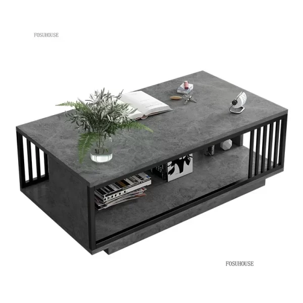 Italian Coffee Table Minimalist Square Nordic Tea Side Table Living Room Furniture Home Hotel Decor Modern Center Tables - Image 2