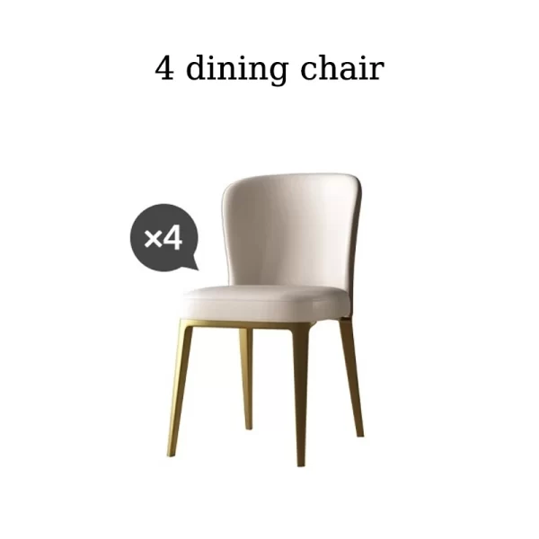 Italian Style Minimalist Dining Table Set Villa Home Furniture Kitchen Rectangle Table For Apartment Luxury 6 Chair Dining Table - Image 7