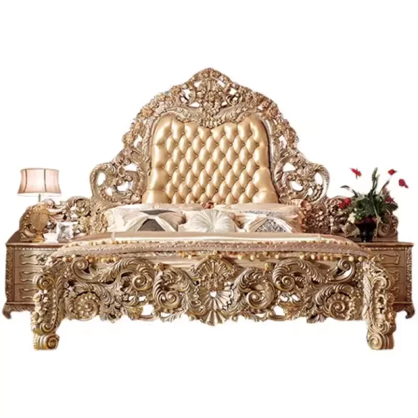 Professional Wooden Bed Soft Minimalism Comfortable Clear Lounge Accent Cheap Bed Aesthetic Camas De Casal Trendy Furniture - Image 4