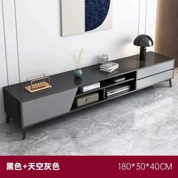 Black Storage Tv Stand Premium Simple Luxury Minimalist Tv Cabinet Simple Stylish Mobili Per La Casa Living Room Furniture - Image 14