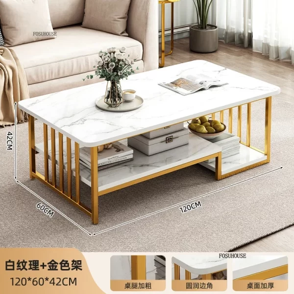 Italian Coffee Table Minimalist Square Nordic Tea Side Table Living Room Furniture Home Hotel Decor Modern Center Tables - Image 17
