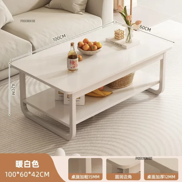 Italian Coffee Table Minimalist Square Nordic Tea Side Table Living Room Furniture Home Hotel Decor Modern Center Tables - Image 9