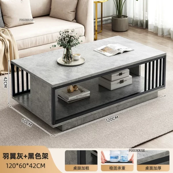 Italian Coffee Table Minimalist Square Nordic Tea Side Table Living Room Furniture Home Hotel Decor Modern Center Tables - Image 16