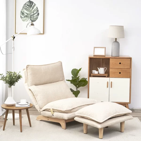 Lazy sofa balcony leisure chair bedroom sofa chair foldable reclining chair leisure single sofa functional chair - Image 3