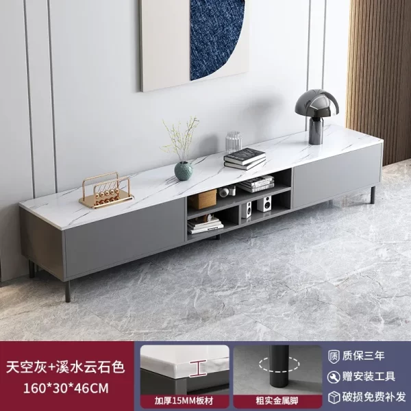 Black Storage Tv Stand Premium Simple Luxury Minimalist Tv Cabinet Simple Stylish Mobili Per La Casa Living Room Furniture - Image 10