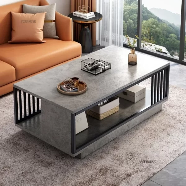 Italian Coffee Table Minimalist Square Nordic Tea Side Table Living Room Furniture Home Hotel Decor Modern Center Tables - Image 4