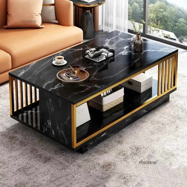 Italian Coffee Table Minimalist Square Nordic Tea Side Table Living Room Furniture Home Hotel Decor Modern Center Tables - Image 3