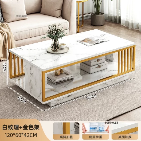 Italian Coffee Table Minimalist Square Nordic Tea Side Table Living Room Furniture Home Hotel Decor Modern Center Tables - Image 20