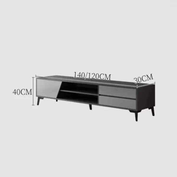 Black Storage Tv Stand Premium Simple Luxury Minimalist Tv Cabinet Simple Stylish Mobili Per La Casa Living Room Furniture - Image 3