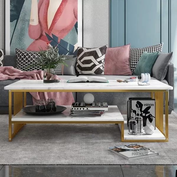 Italian Coffee Table Minimalist Square Nordic Tea Side Table Living Room Furniture Home Hotel Decor Modern Center Tables - Image 6