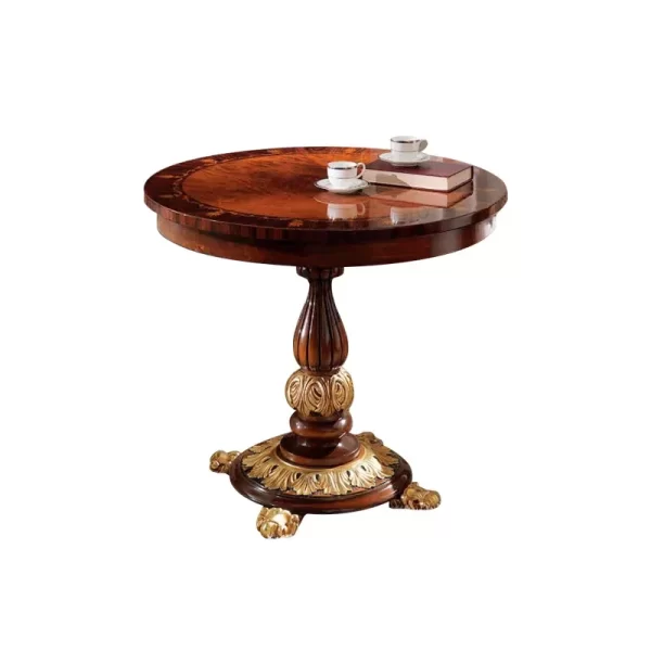 European style living room large family  pure solid wood carved sofa tea table combination villa Furniture Customization - Image 7