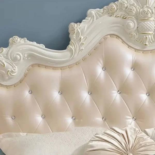Aesthetic Designer Bed Frame Master European Throne Luxury King Size Twin Frame Bed Modern Princess Muebles Backyard Furniture - Image 6