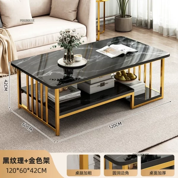 Italian Coffee Table Minimalist Square Nordic Tea Side Table Living Room Furniture Home Hotel Decor Modern Center Tables - Image 11