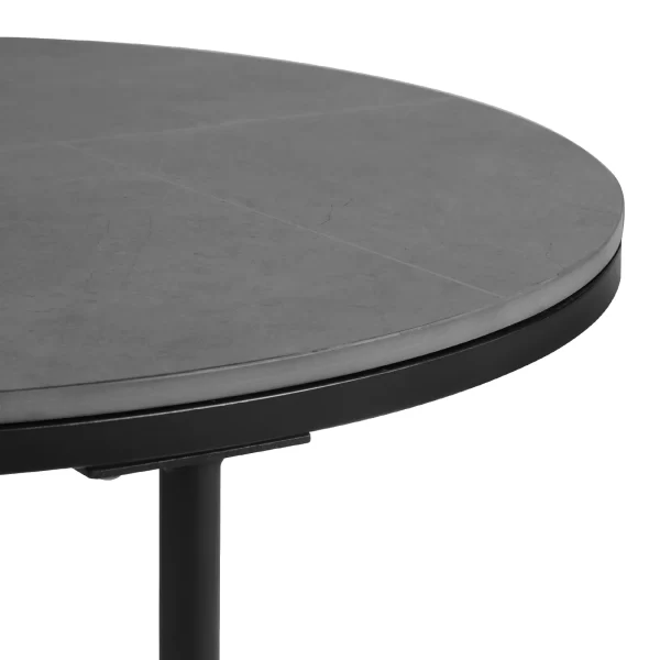 LUVODI Set of 2 Round Nesting Coffee Table Sintered Stone Stacking Marble Side End Table Accent Table for Living Room Apartment - Image 6