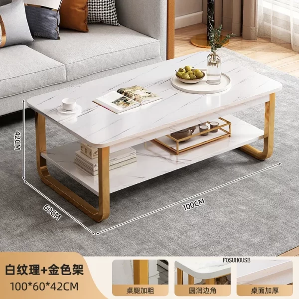 Italian Coffee Table Minimalist Square Nordic Tea Side Table Living Room Furniture Home Hotel Decor Modern Center Tables - Image 8