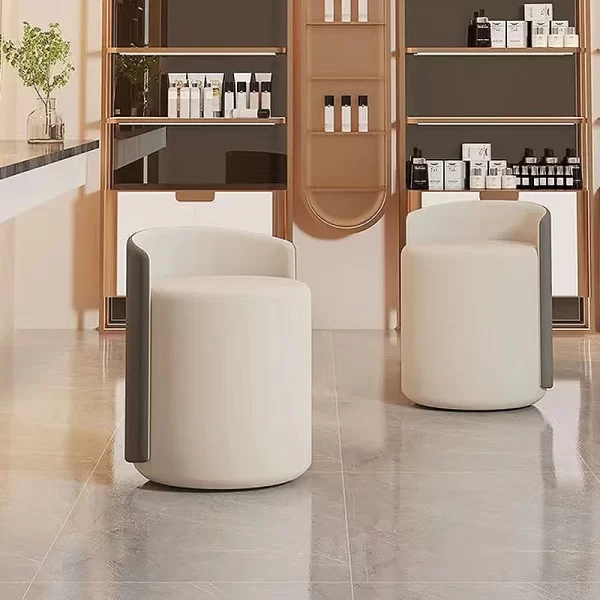 Nordic Makeup Stools, Household Bedroom Makeup Stools, Minimalist Modern Dressing Table Stools, Backrests, Shoe Changing Stools - Image 2