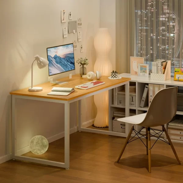 Computer Desk 47 Inch Modern Sturdy Office Desk PC Laptop Notebook Simple Writing Table for Home Office Workstation - Image 6