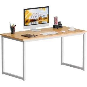 Computer Desk 47 Inch Modern Sturdy Office Desk PC Laptop Notebook Simple Writing Table for Home Office Workstation