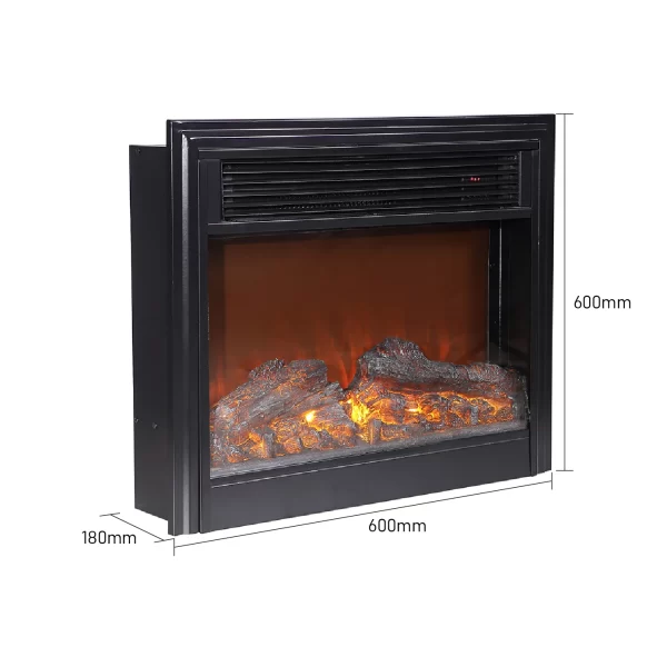 French-Operating Remote Control LED Display Electric Fireplace Heated Mantel Freestanding Indoor Use for Household - Image 5