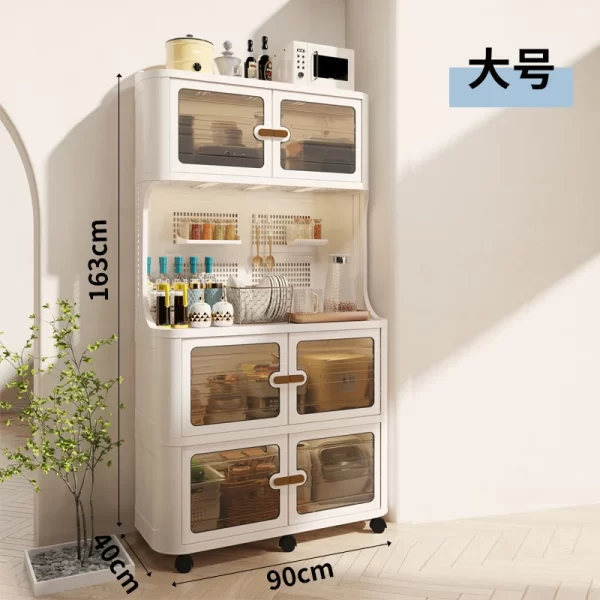 Luxury Living Room and Kitchen Sideboard Storage Cabinet Wall-Mounted Integrated Multi-Functional Plastic Shelving - Image 6