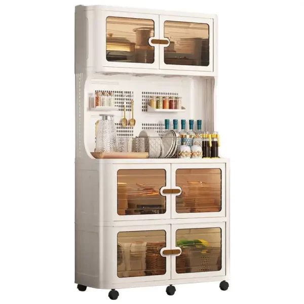 Luxury Living Room and Kitchen Sideboard Storage Cabinet Wall-Mounted Integrated Multi-Functional Plastic Shelving - Image 2