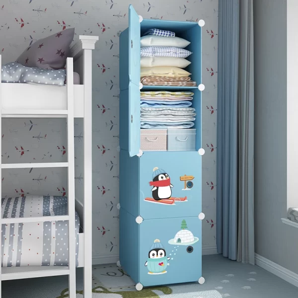 Organizer Baby Cabinets Wardrobe Children's Room Storage Cabinet Cabinets Girl's Drawer Closet Puerta Corredera Baby Furniture - Image 2