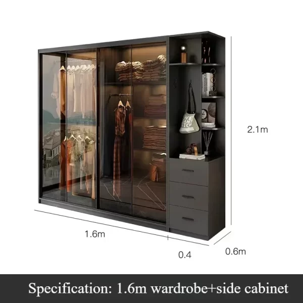 Shelf Shelve Wardrobes Organizer Underwear Nordic Storage Open Closets Cabinet Modern Ropero Armable De Ropa Bedroom Furniture - Image 7