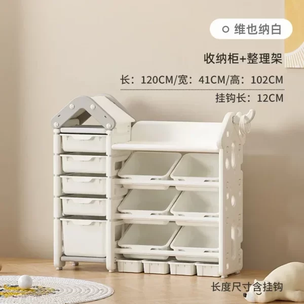 High quality  storage rack Large capacity home baby locker for children and infants organizing  wall shelf Garden - Image 28