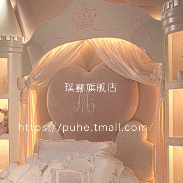 Children's bed girl, princess bed European girl, dream bedroom single bed - Image 2