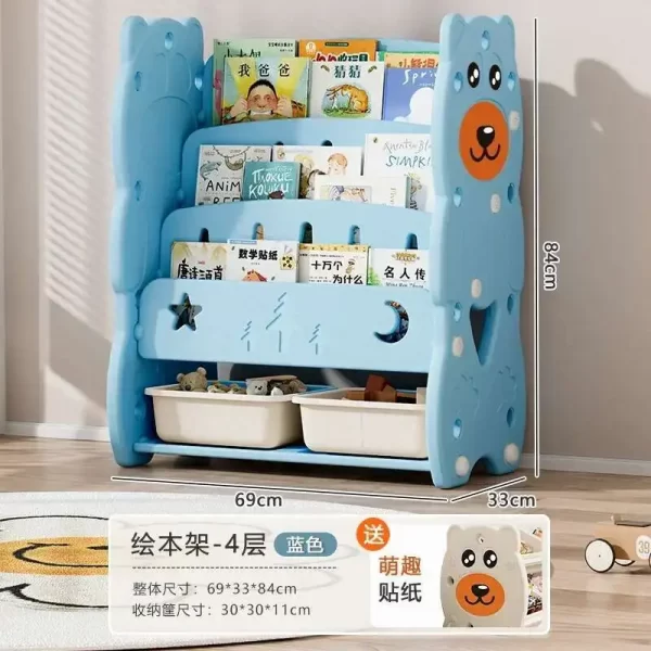 Large Desk Side Bookshelf Organizer Mobile Document Storage Rack Bookshelf Desk Storage Libreria Infantil Home Child Library - Image 7