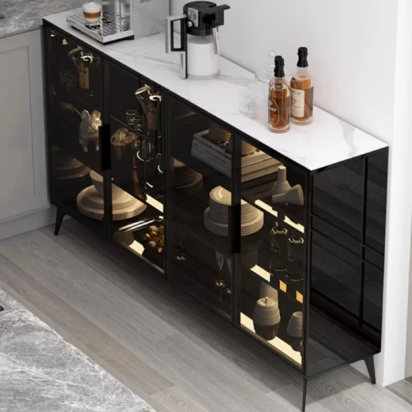 Modern Wine Display Cabinets Storage Glass Organizer Corner Cabinets Home Showcase Armoires De Salon Living Room Furniture - Image 5