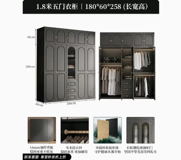 Interior Transparent Tall Closet Glass Hanger Nordic Teen Open Bedroom Wardrobe Organizer Storage Rack Guarda Roupas Furniture - Image 10