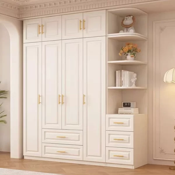 Drawers Cupboards Wardrobes Comfortable Closet Garment Cupboards White Multipurpose Space Saving Schrank Schlafzimmer Furniture - Image 3