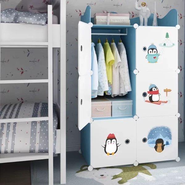 Organizer Baby Cabinets Wardrobe Children's Room Storage Cabinet Cabinets Girl's Drawer Closet Puerta Corredera Baby Furniture - Image 4