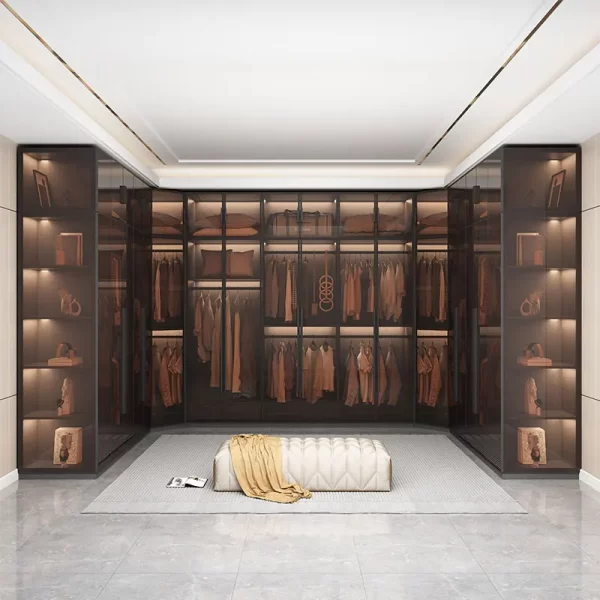 Organizer Underwear Wardrobe Cabinet Storage Shelves Glass Doors Cupboard Wardrobes Support Cupboard Home Bedroom Furniture - Image 5