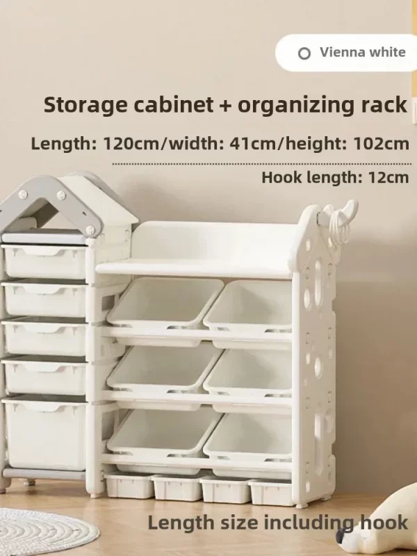 High quality  storage rack Large capacity home baby locker for children and infants organizing  wall shelf Garden - Image 5