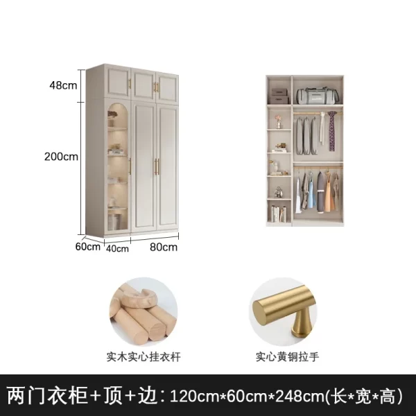 Drawer Storage With Glass Doors Wardrobes Shelves Bedroom Orgnizer Wardrobes Portable Open Closets Abiertos Furniture Bedroom - Image 7