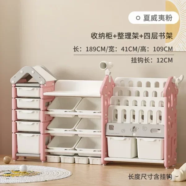 High quality  storage rack Large capacity home baby locker for children and infants organizing  wall shelf Garden - Image 7