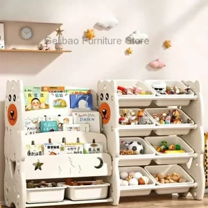 Large Desk Side Bookshelf Organizer Mobile Document Storage Rack Bookshelf Desk Storage Libreria Infantil Home Child Library