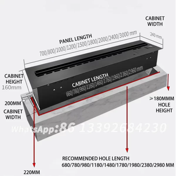 Atomizing Fireplace TV Wall Home Smart Room With Sound Of Firewood Cracking Water Steam Humidifier Vapour Electric Fireplace - Image 5