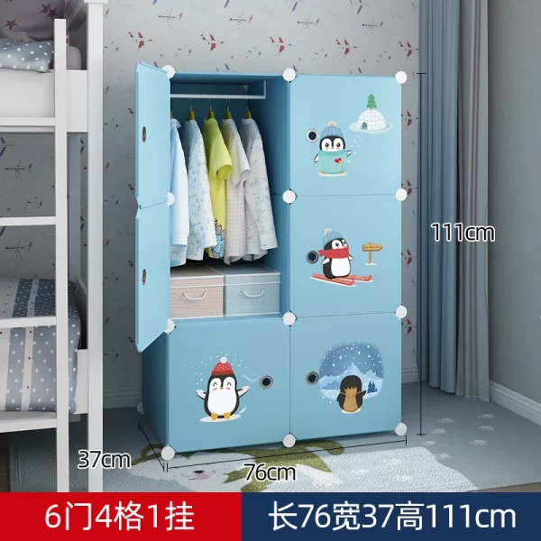 Organizer Baby Cabinets Wardrobe Children's Room Storage Cabinet Cabinets Girl's Drawer Closet Puerta Corredera Baby Furniture - Image 7