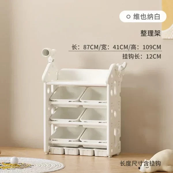 High quality  storage rack Large capacity home baby locker for children and infants organizing  wall shelf Garden - Image 30
