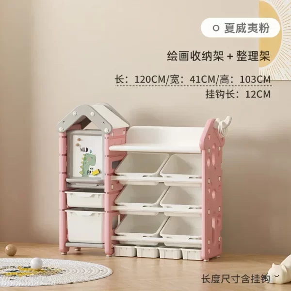 High quality  storage rack Large capacity home baby locker for children and infants organizing  wall shelf Garden - Image 17